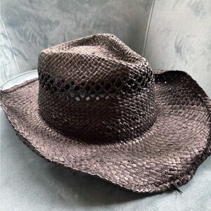 Suzanne Somers Charcoal Woven Hat